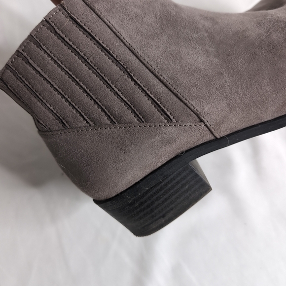 Core Life Taupe Faux Suede Western Boot with Gold detail, Size 7 - Picture 6 of 9